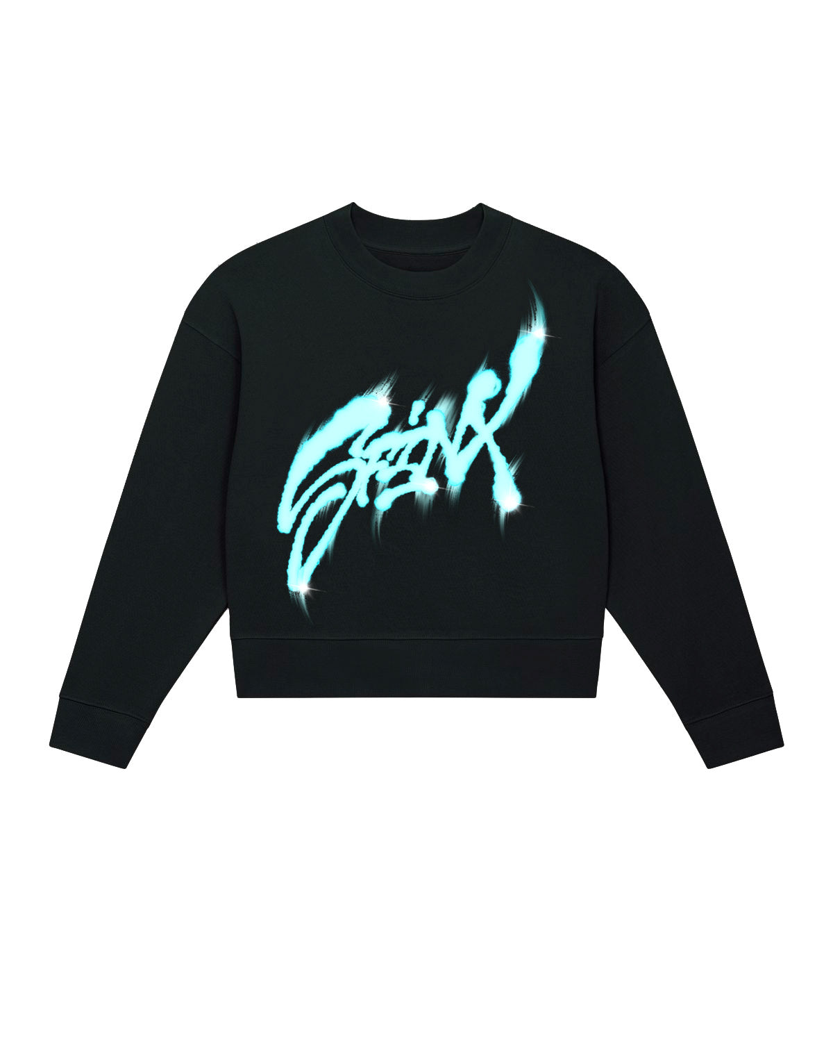 80s Cropped Sweatshirt - Black